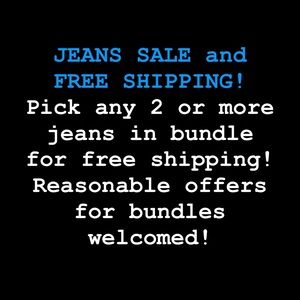 JEANS SALE AND FREE SHIPPING FOR BUNDLES!